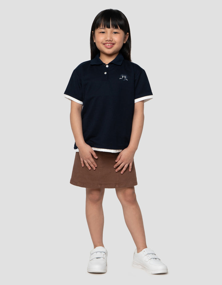 Little M 2In1 Neck Kaos Polo Anak Perempuan