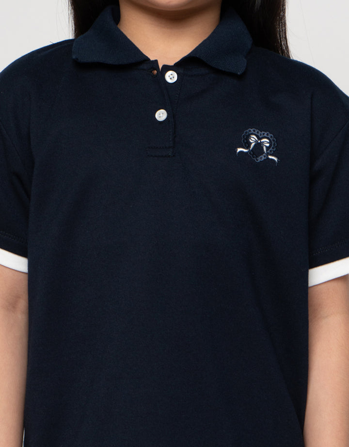Little M 2In1 Neck Kaos Polo Anak Perempuan