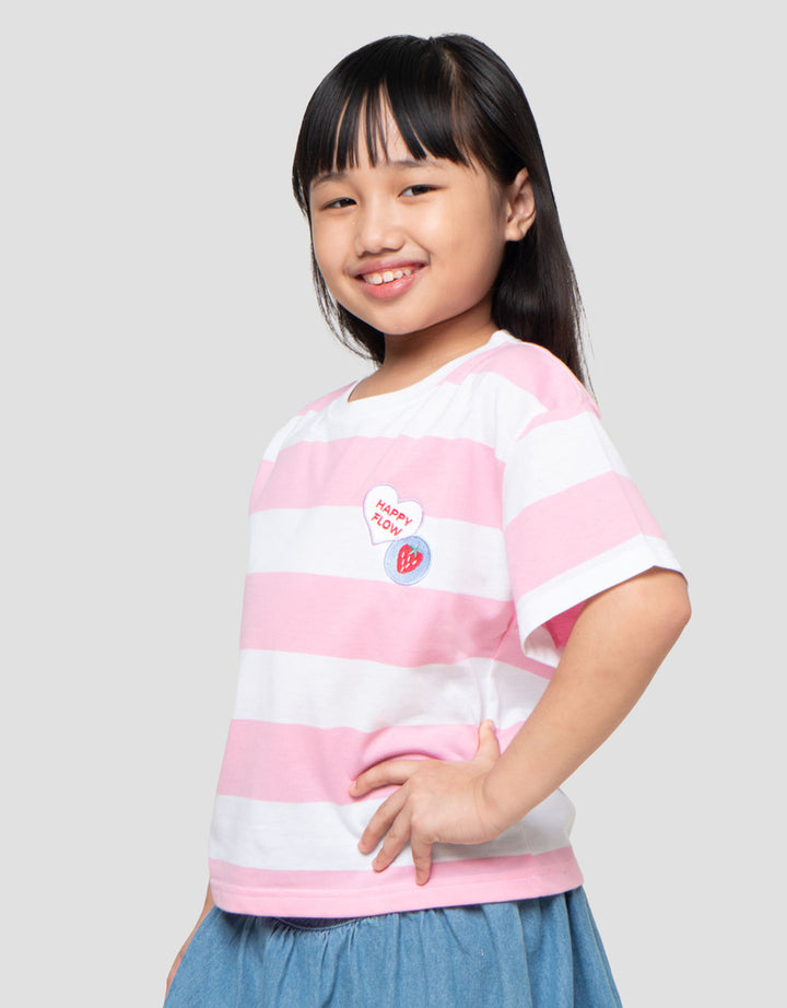 Little M Yarndye With Patch Kaos Anak Perempuan