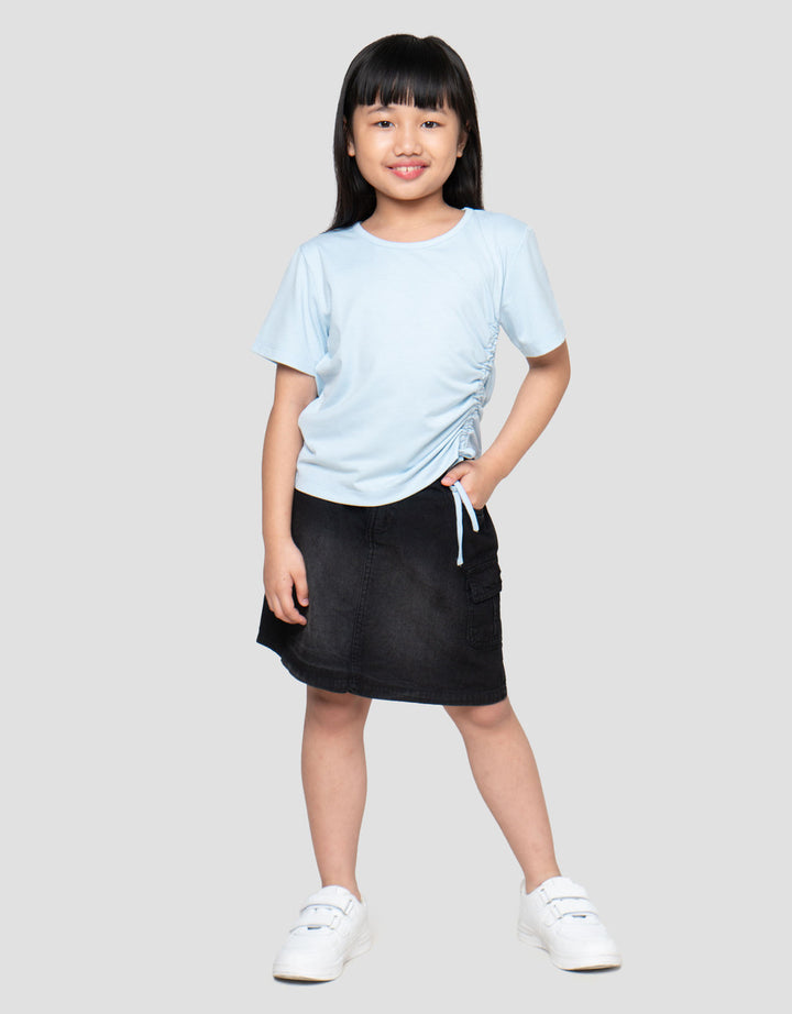 Little M Spandex Serut Kaos Anak Perempuan