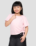 Little M Spandex Serut Kaos Anak Perempuan