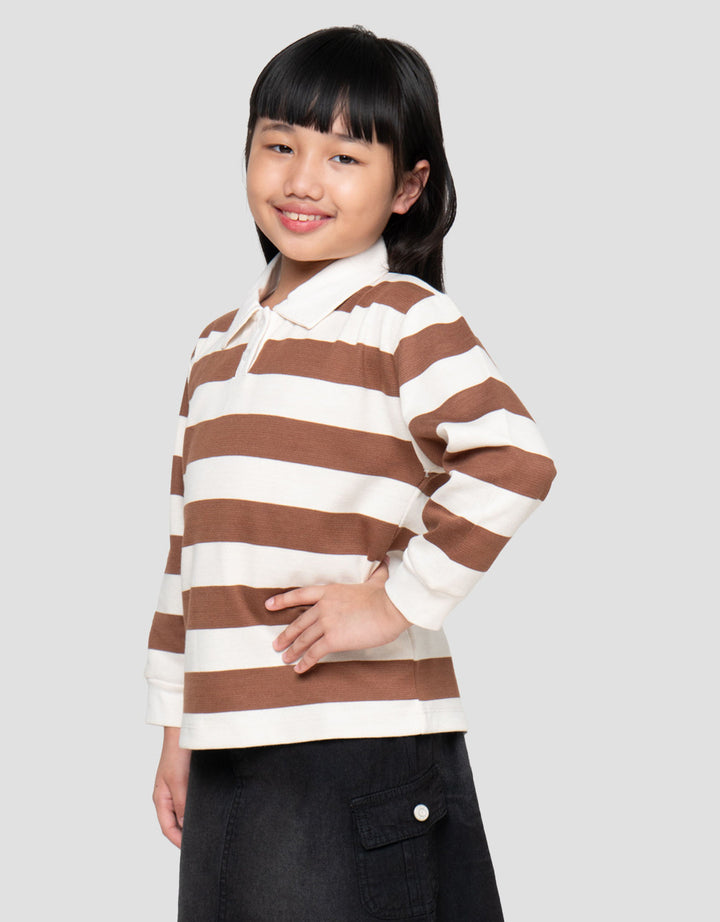 Little M Stripe Kaos Anak Perempuan