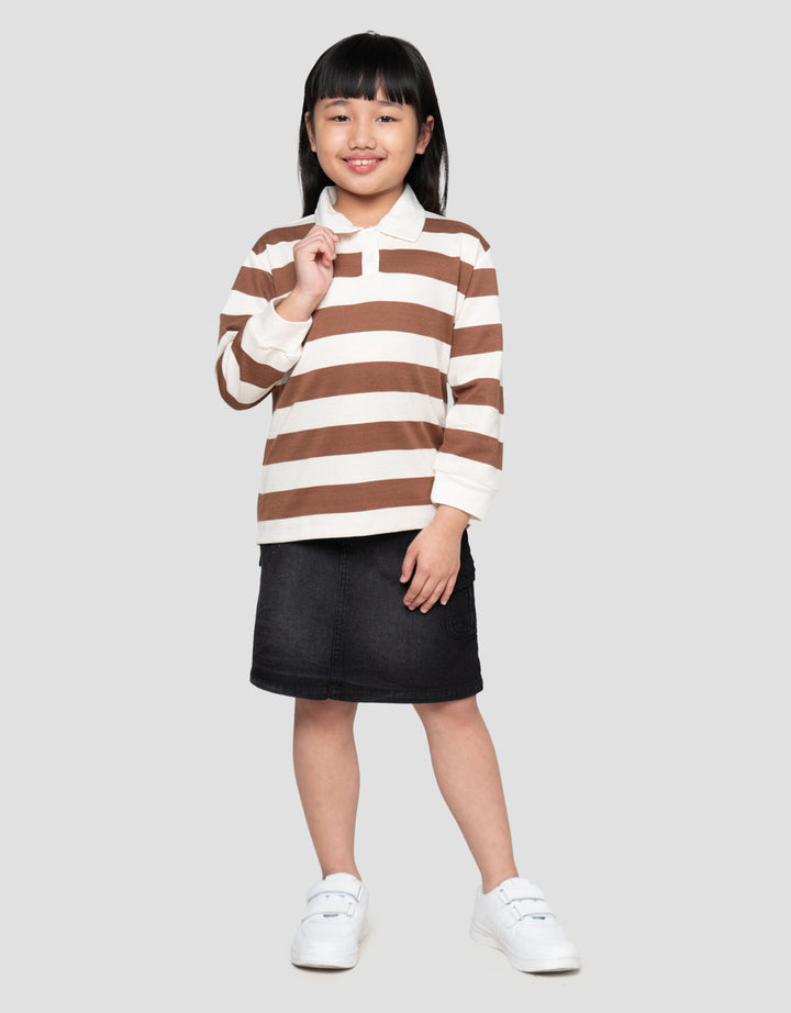 Little M Stripe Kaos Anak Perempuan