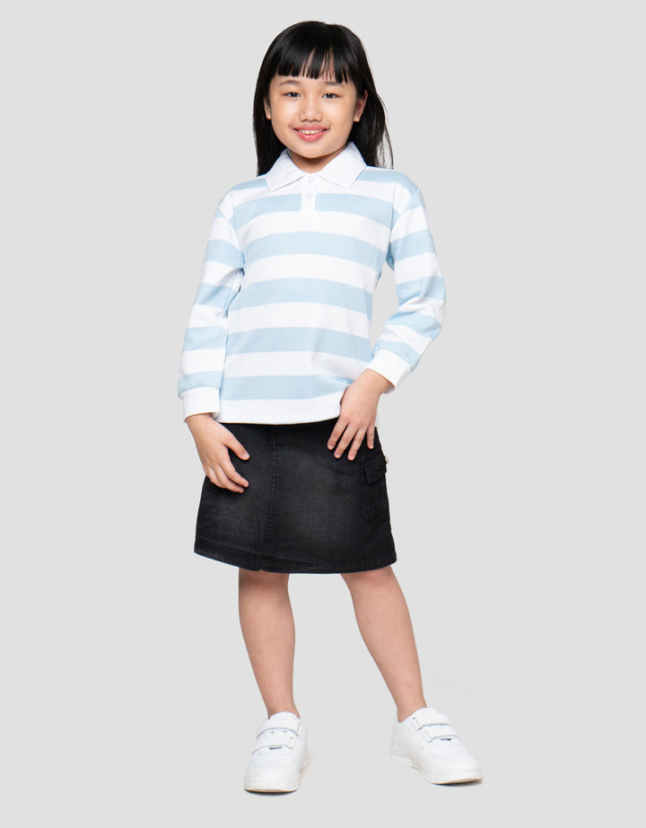 Little M Stripe Kaos Anak Perempuan