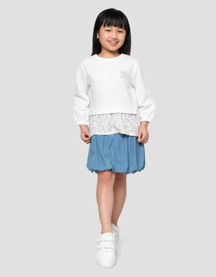 Little M Combi Aop Kaos Anak Perempuan
