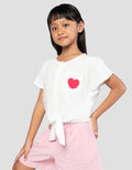 Little M Heart Pocket Kemeja Anak Perempuan