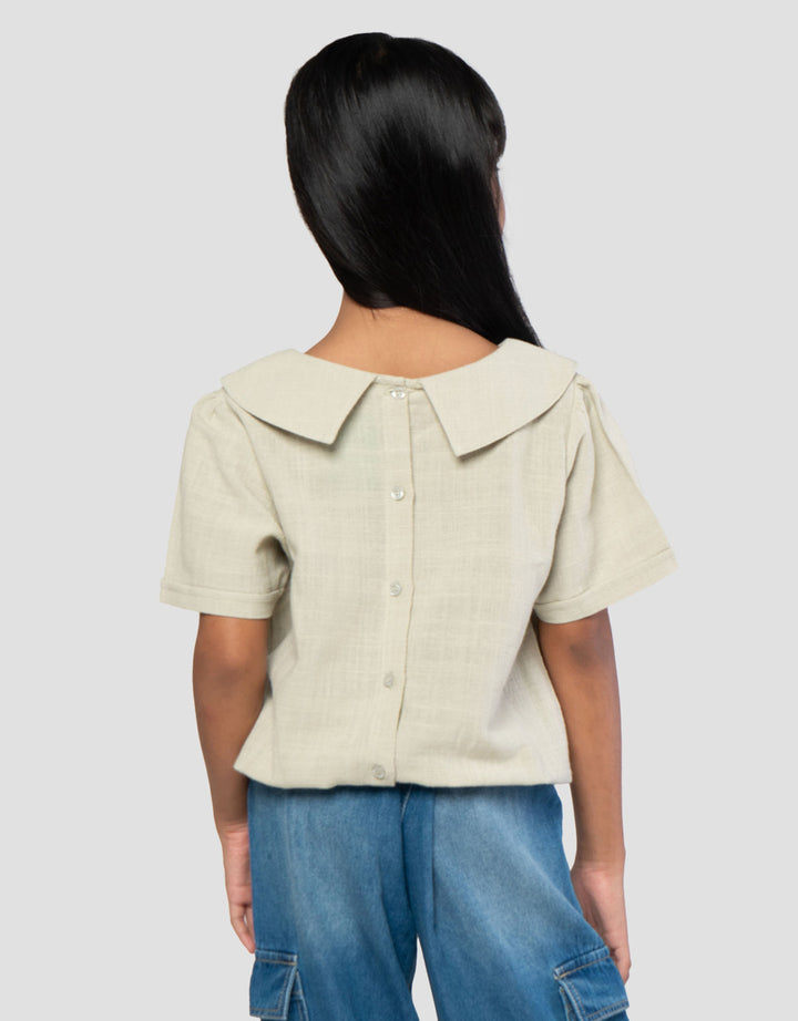 Little M Ss Blouse Kancing Pita Blouse Anak Perempuan