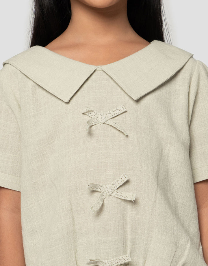 Little M Ss Blouse Kancing Pita Blouse Anak Perempuan