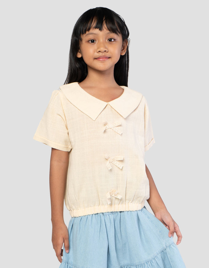 Little M Ss Blouse Kancing Pita Blouse Anak Perempuan