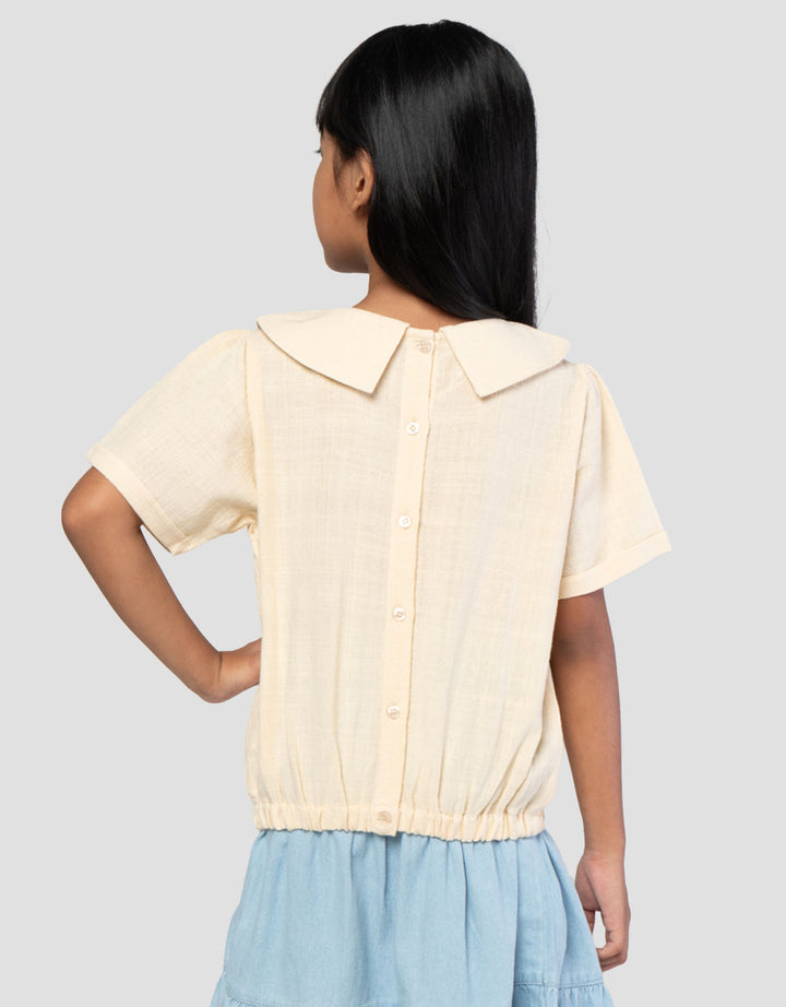 Little M Ss Blouse Kancing Pita Blouse Anak Perempuan