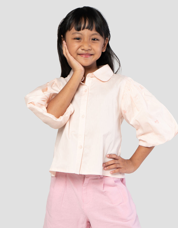 Little M Balon Bordir Blouse Anak Perempuan