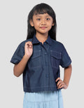 Little M Denim Look Blouse Anak Perempuan