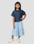 Little M Denim Look Blouse Anak Perempuan