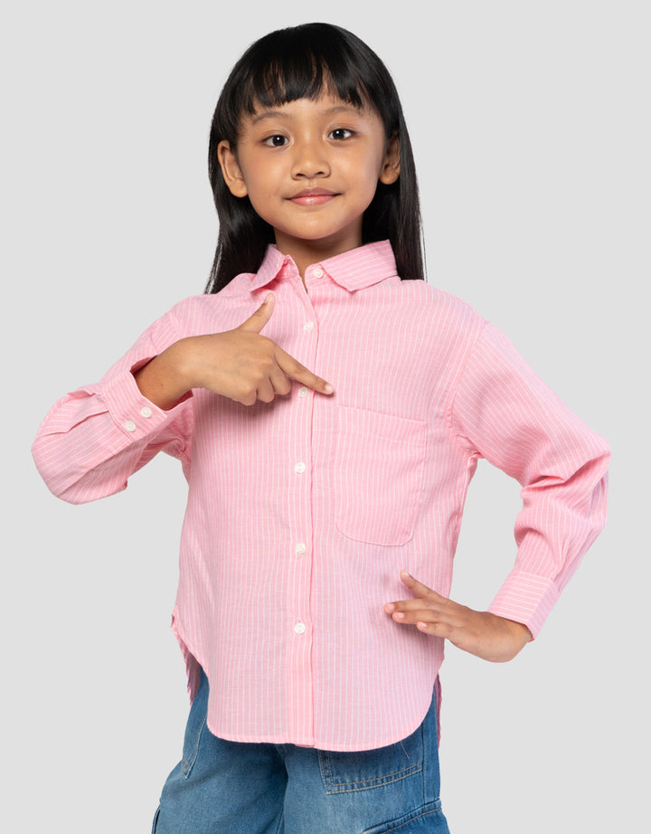 Little M Stripe Blouse Anak Perempuan