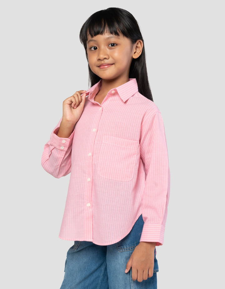 Little M Stripe Blouse Anak Perempuan