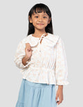 Little M Kerah Flower Blouse Anak Perempuan