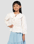 Little M Kerah Flower Blouse Anak Perempuan