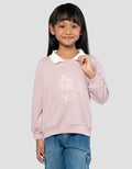 Little M Kerah Bordir Bunga Sweater Anak Perempuan