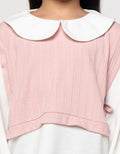 Little M Kombi Salur Tekstur 1 Sweater Anak Perempuan