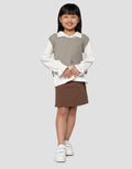 Little M Kombi Salur Tekstur 3 Sweater Anak Perempuan