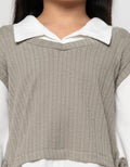Little M Kombi Salur Tekstur 3 Sweater Anak Perempuan