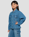 Little M With Pocket Jaket Denim Anak Perempuan