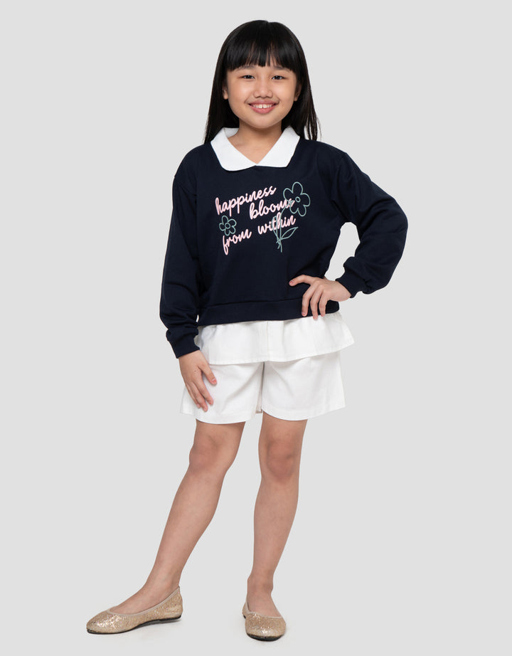 Little M Happiness Blooms Sweater Anak Perempuan
