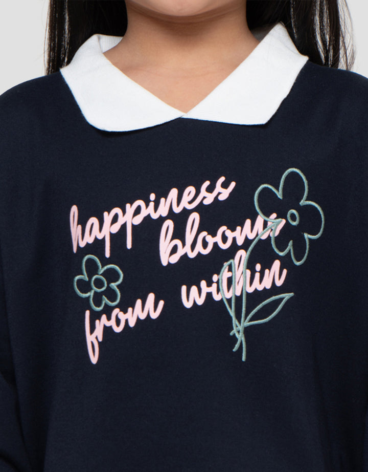 Little M Happiness Blooms Sweater Anak Perempuan