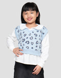 Little M 2In1 Loves Aop Print Sweater Anak Perempuan