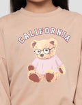 Little M California Bear Sweater Anak Perempuan