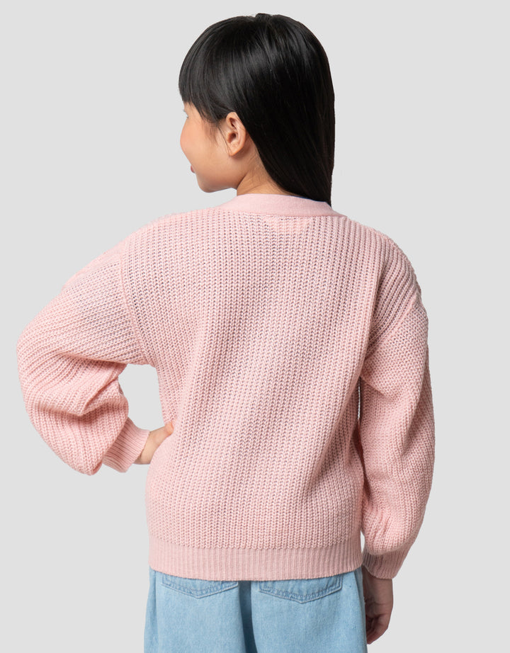 Little M Rajut Cable Cardigan Anak Perempuan