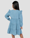 Little M Tier Dress Denim Anak Perempuan