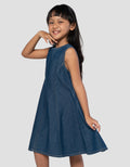 Little M Midi Dress Denim Anak Perempuan