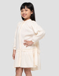 Little M Woven Crinckle Lace Midi Dress Anak Perempuan