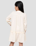 Little M Woven Crinckle Lace Midi Dress Anak Perempuan