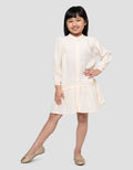 Little M Woven Crinckle Lace Midi Dress Anak Perempuan