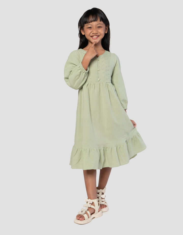 Little M Combi Lace Maxi Dress Anak Perempuan