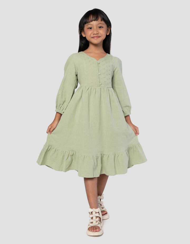 Little M Combi Lace Maxi Dress Anak Perempuan