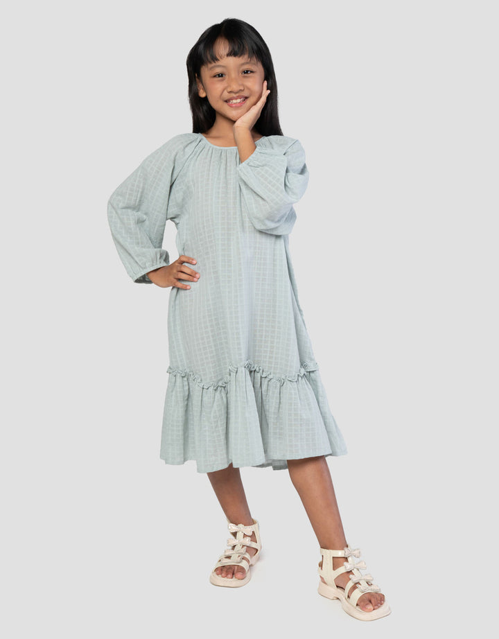 Little M Casual Bamus Maxi Dress Muslim Anak Perempuan