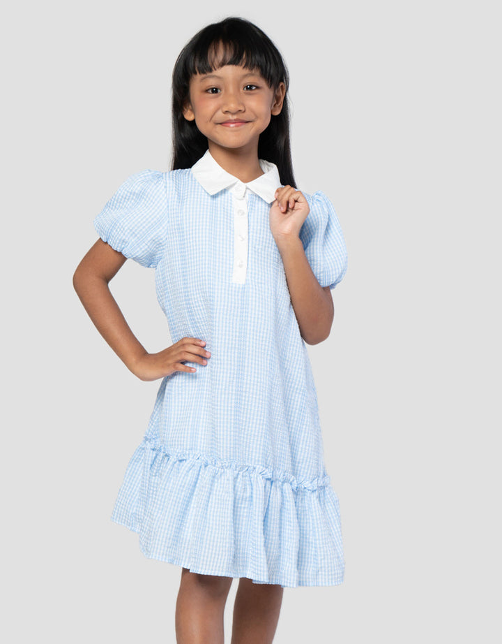 Little M Stripe A Line Midi Dress Anak Perempuan
