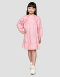 Little M Bordir Tangan Balon Midi Dress Anak Perempuan