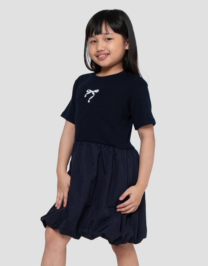 Little M Para Patch Pita Dress Anak Perempuan
