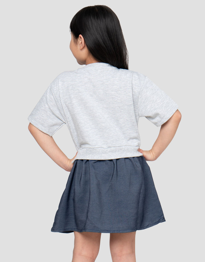 Little M Kombi Woven Manhattan Dress Anak Perempuan