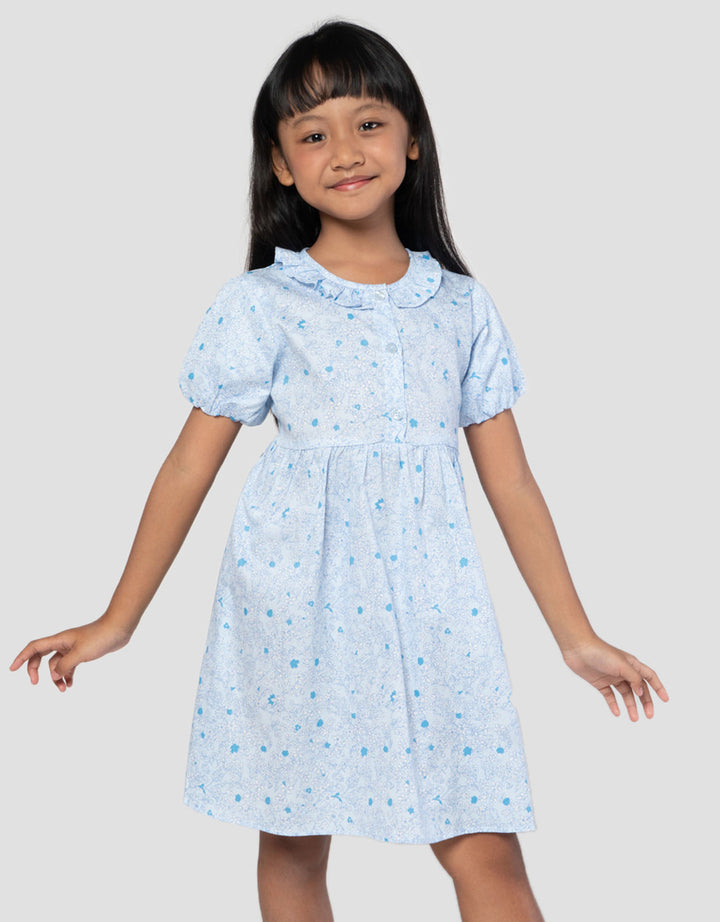 Little M Aop Flower Midi Dress Anak Perempuan