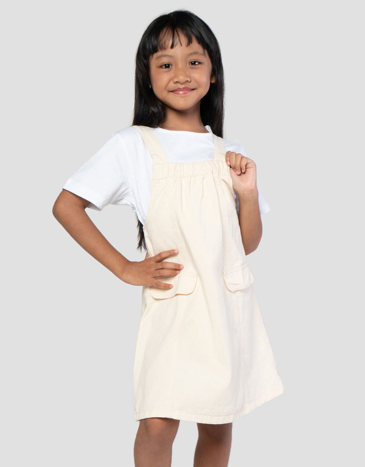 Little M Fake Pocket Overall Dress Anak Perempuan