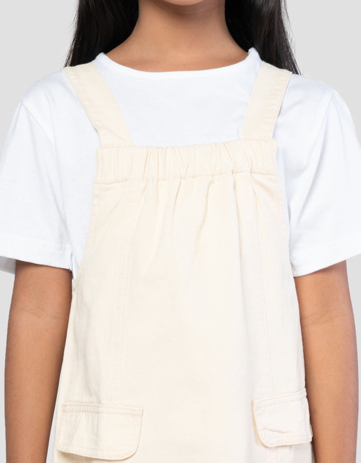 Little M Fake Pocket Overall Dress Anak Perempuan