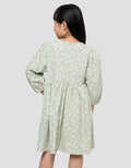 Little M Aop Flower Midi Dress Anak Perempuan