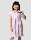 Little M Kerah Aop Flower Midi Dress Anak Perempuan