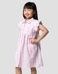 Little M Kerah Aop Flower Midi Dress Anak Perempuan