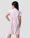Little M Kerah Aop Flower Midi Dress Anak Perempuan